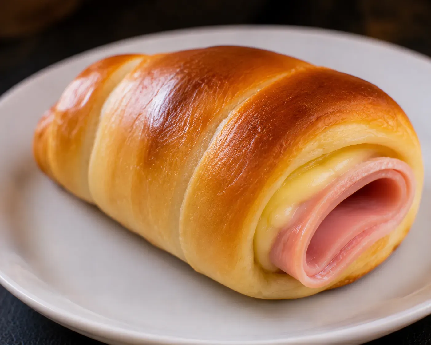Cachito: Ham and cream cheese